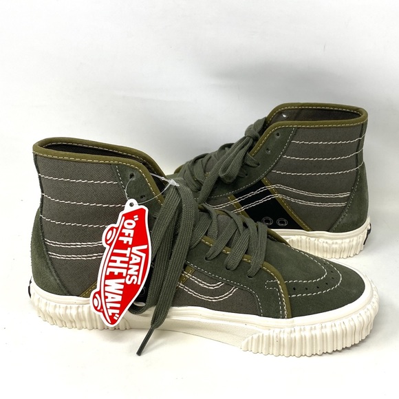 VANS SK8-HI GYM ISSUE World Code Green Canvas Suede Women’s Sneakers VN0A5JIUA06 - Picture 6 of 9